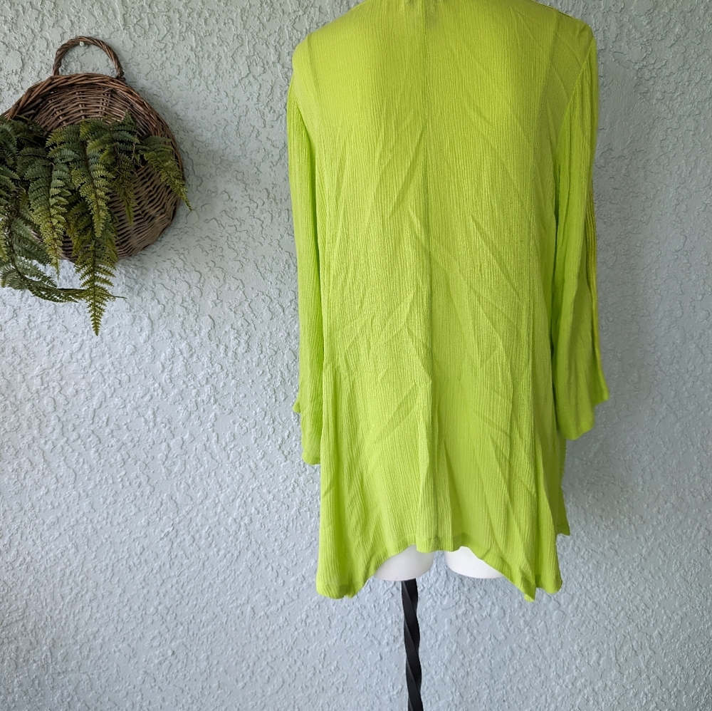Soft Surrounding Full Button Down Green Asymmetri… - image 8